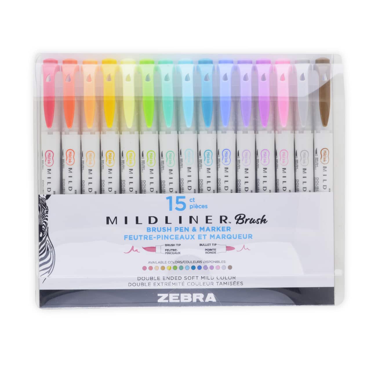 Mildliner&#x2122; Double Ended Brush Pen &#x26; Marker Set, 15ct.